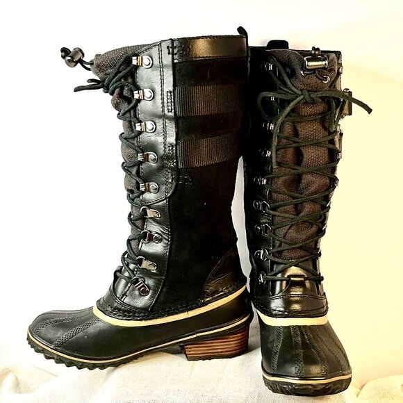 Black Combat Utility Boots Women’s Lace-Up w/ Dual Straps & Rugged Sole Size 5.5 - Picture 1 of 16